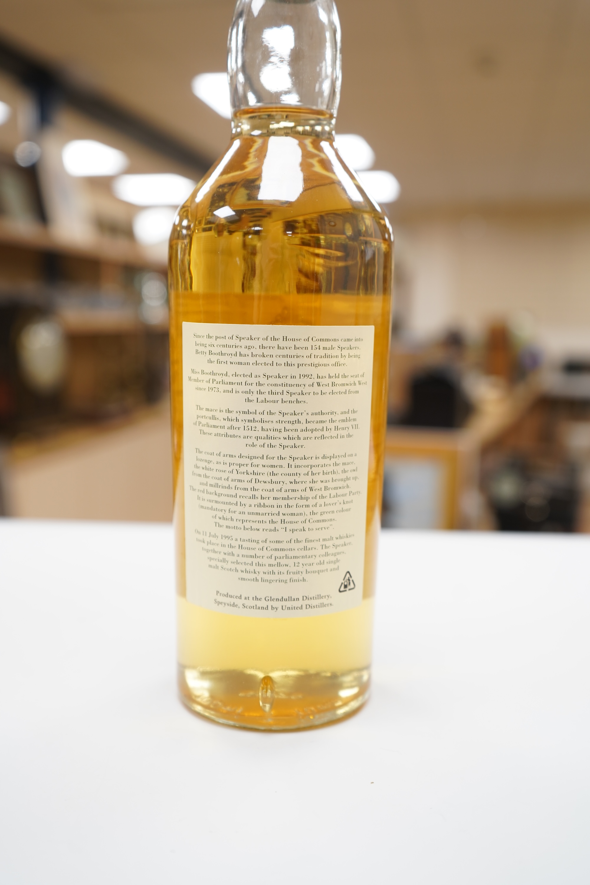 Houses of Parliament 'Madam Speaker's, single malt whisky, boxed